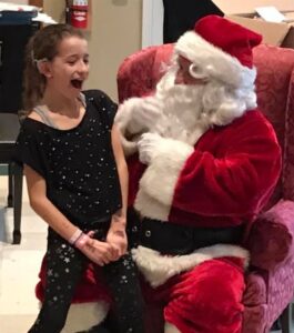 image of a girl with Santa